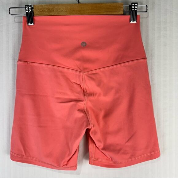 Lululemon Align High-Rise Shorts 6” Guava Pink Size 6 Nulu Fabric Buttery Soft - Picture 2 of 5